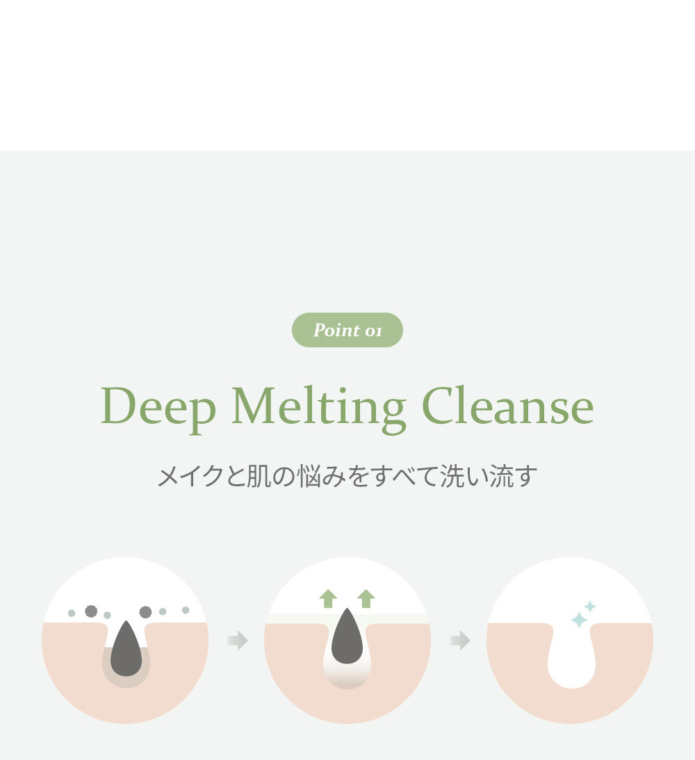 Point 01 Deep Melting Cleanse メイクと肌の悩みをすべて洗い流す 